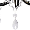 Candelier de Vidaxl Art Nouveau Metal Crystal Beads 3 bombillas negras
