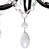 Vidaxl Chandelier Art Nouveau Metal Crystal Perle 3 lampadine nere