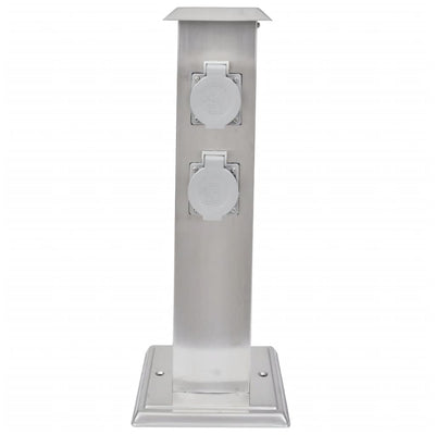 Vidaxl buitenstopContact en columna de acero inoxidable