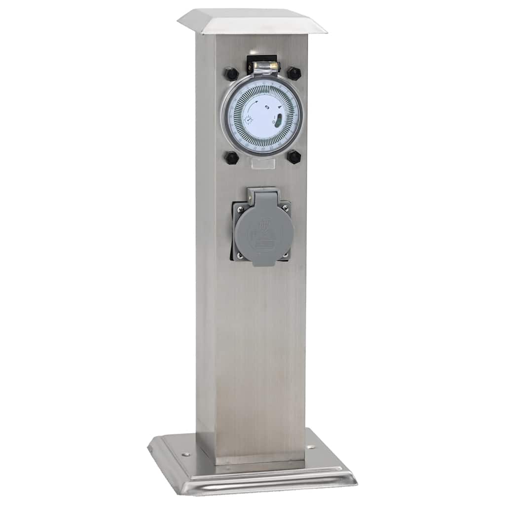 Presa da esterno Vidaxx su colonna con timer (acciaio inox)