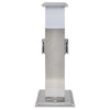 Vidaxl buitenstopContact en columna con lámpara (acero inoxidable)