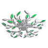 VidaXL Lamp met kristallen bladeren van acryl voor 5x E14 wit groen