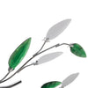 Lampada Vidaxl con foglie di cristallo di acrilico per 5x E14 Bianco verde