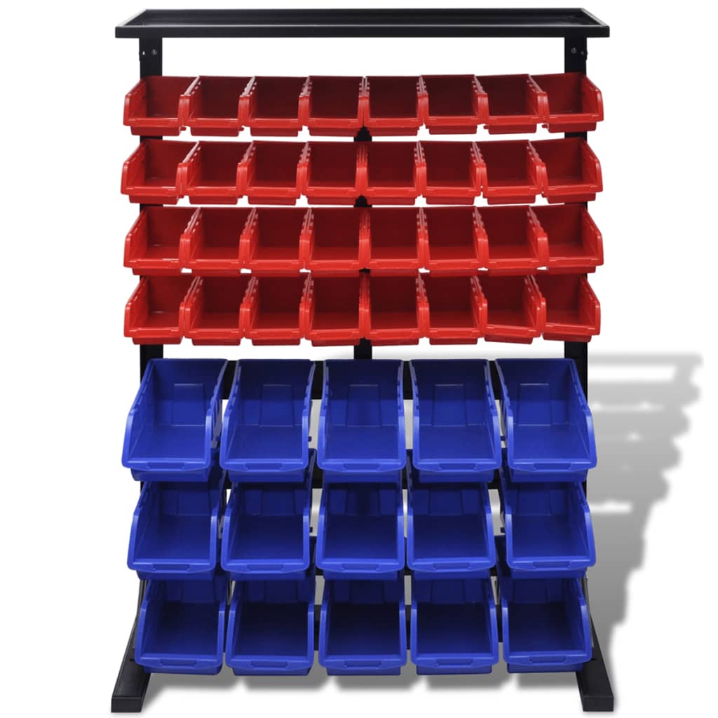 Vidaxl Garage Storage Rack (blu e rosso)