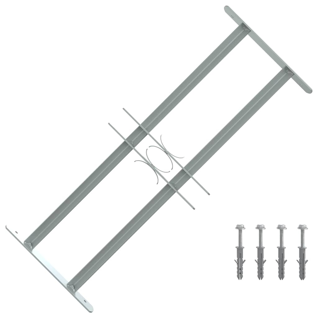 Protección de ventana de Vidaxl ajustable con 2 varillas cruzadas 500-650 mm