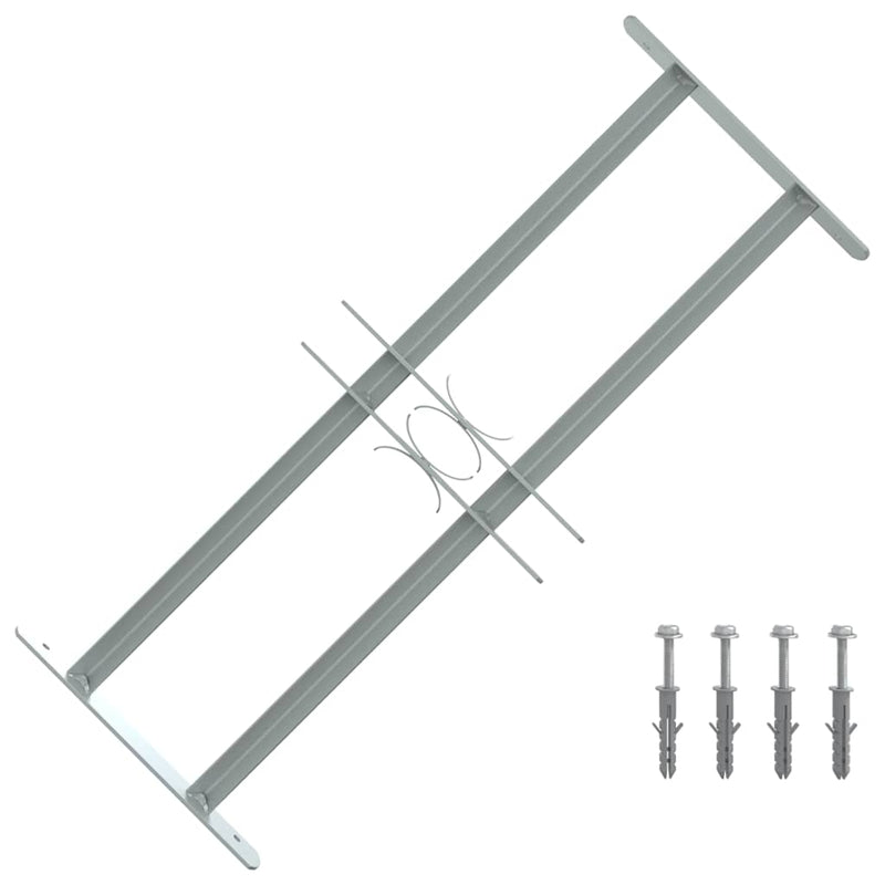 Protección de ventana de Vidaxl ajustable con 2 varillas cruzadas 500-650 mm