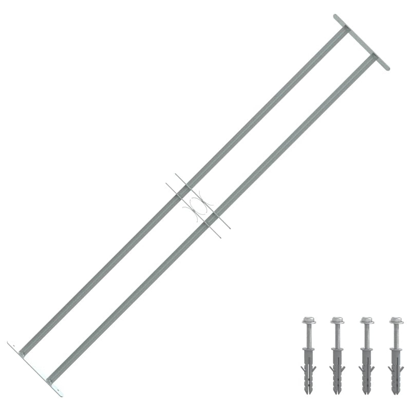 Protección de ventana de Vidaxl ajustable con 2 varillas cruzadas 1000-1500 mm