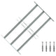 Protección de ventana de Vidaxl ajustable con 3 varillas transversales 500-650 mm