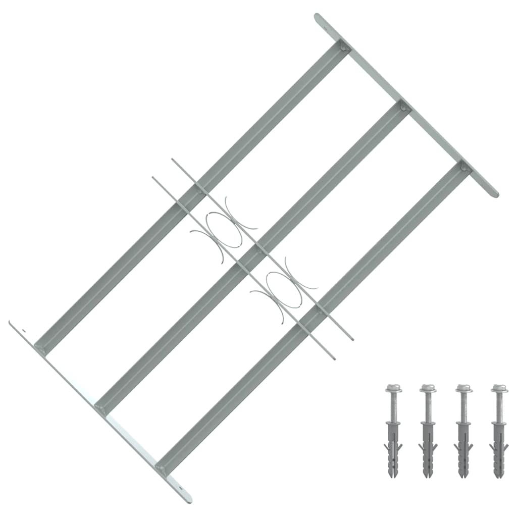 Protección de ventana de Vidaxl ajustable con 3 varillas transversales 500-650 mm