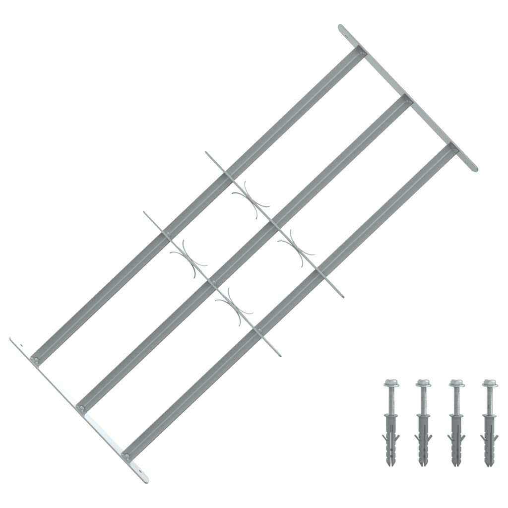 Protección de ventana de Vidaxl ajustable con 3 varillas cruzadas 700-1050 mm
