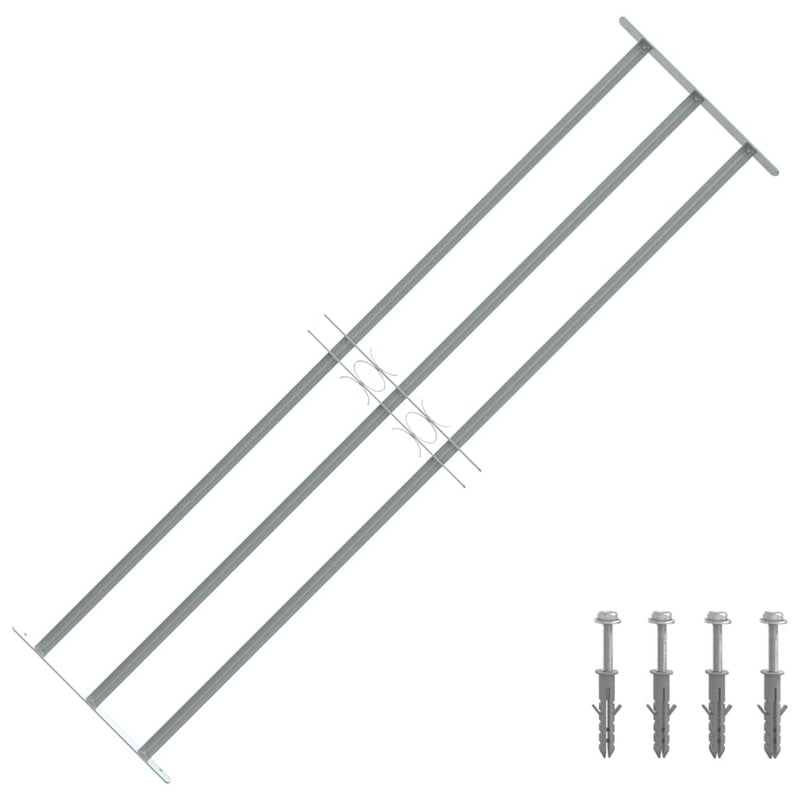 Protección de ventana de Vidaxl ajustable con 3 varillas cruzadas 1000-1500 mm
