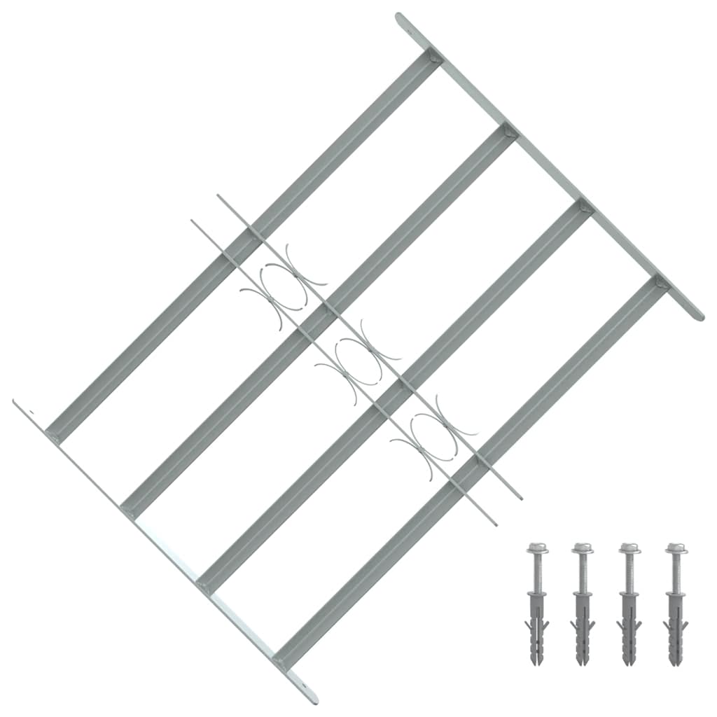 Protección de ventana de Vidaxl ajustable con 4 varillas transversales 500-650 mm