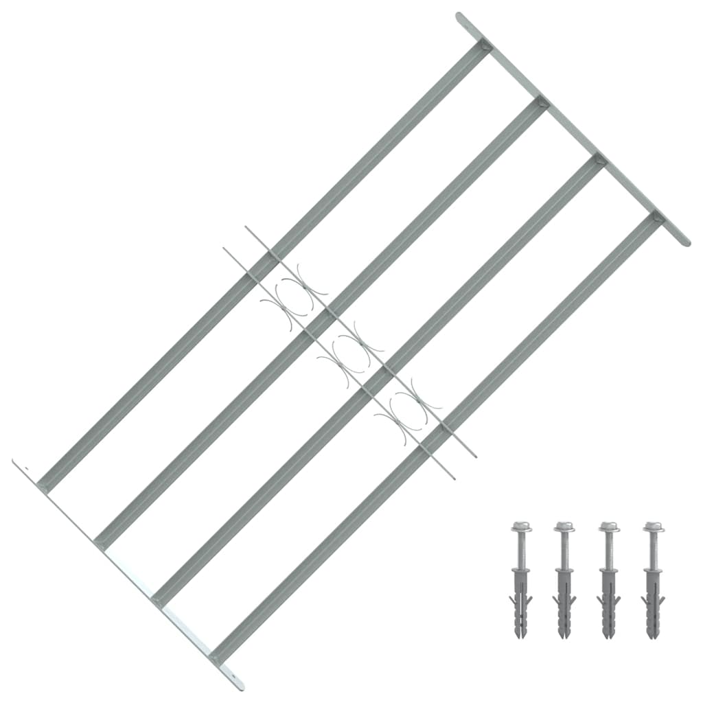 Protección de ventana de Vidaxl ajustable con 4 varillas cruzadas 700-1050 mm