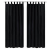 Tende da micro-satina Vidaxl con anelli 140 x 225 cm 2 pezzi (nero)