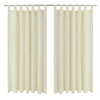 Tende da micro-satina Vidaxl con anelli 140 x 245 cm 2 pezzi (crema)