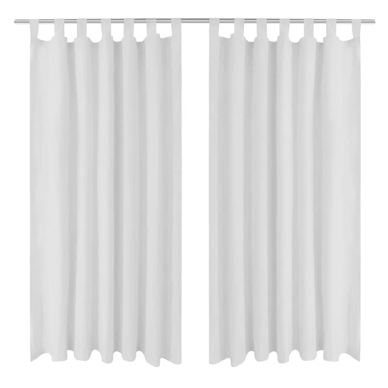 Tende Vidaxl in microraso con anelli 140 x 175 cm 2 pezzi (crema)
