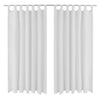 Vidaxl micro-satijnen gordijnen met ringen 140 x 175 cm 2 stuks (creme)