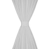 Cortinas de micro-satina Vidaxl con anillos 140 x 225 cm 2 piezas (blanco)