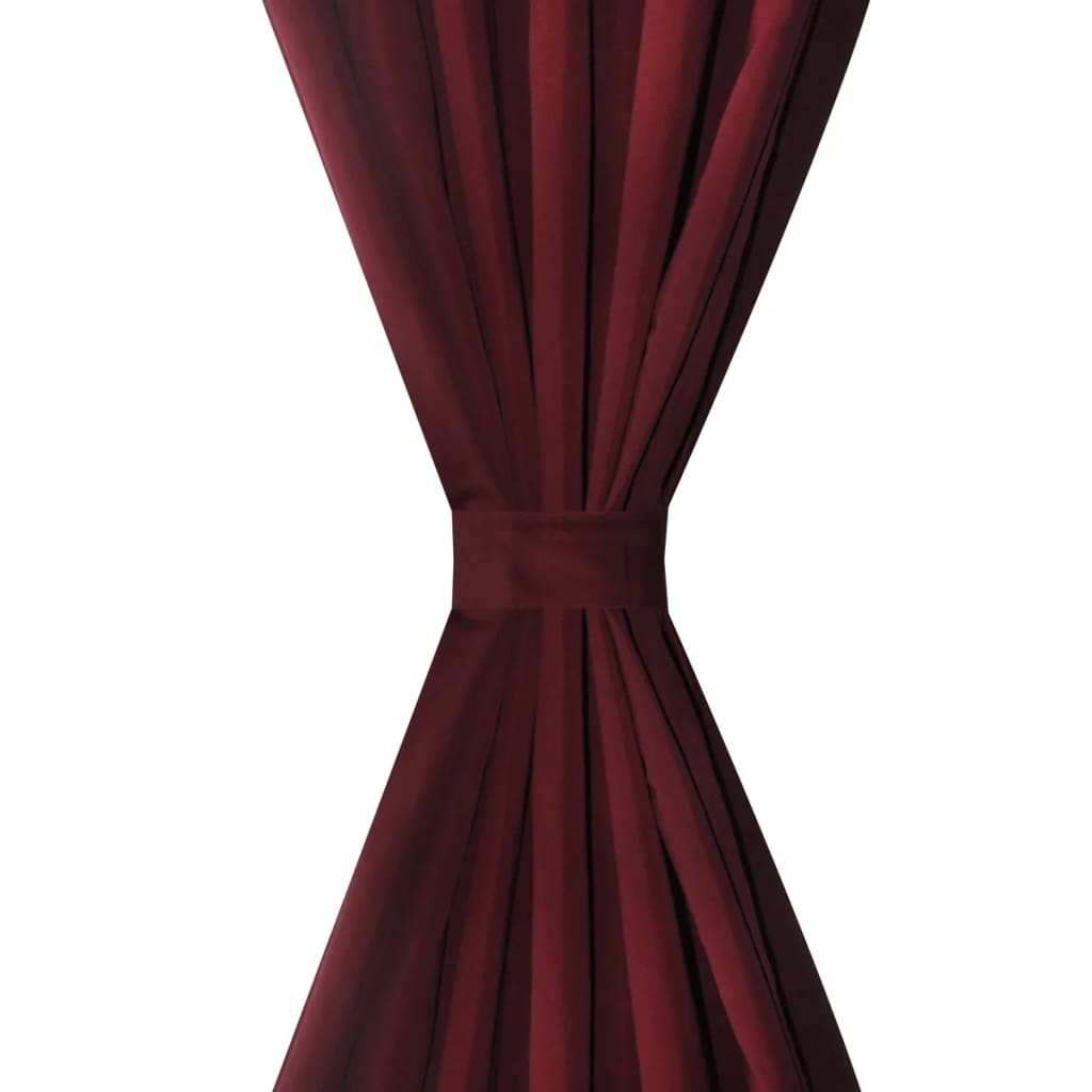 Tende da micro-satina Vidaxl con anelli 140 x 225 cm 2 pezzi (vino rosso)