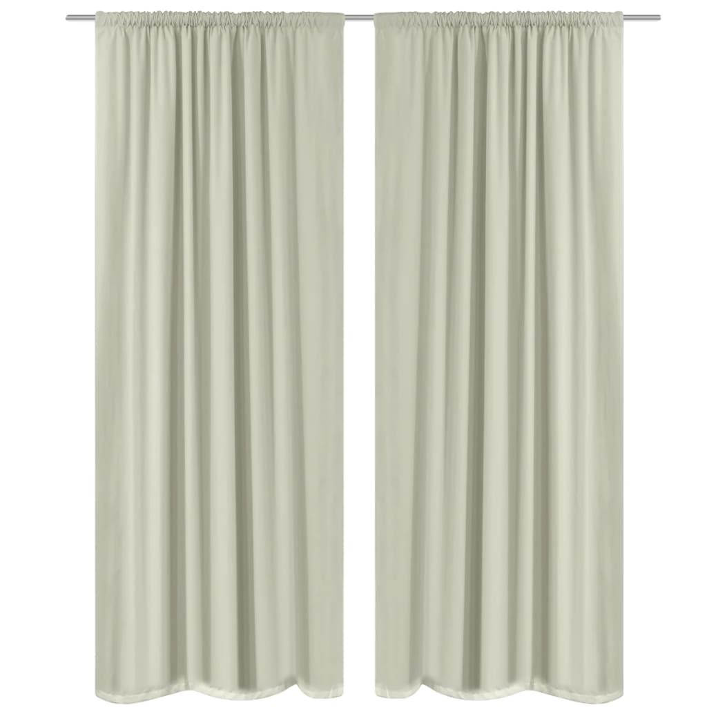 Cortinas de oscurecimiento de Vidaxl Doble capa 140x245 CM Cream