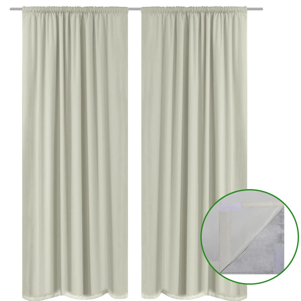 Cortinas de oscurecimiento de Vidaxl Doble capa 140x245 CM Cream
