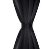 Cortinas Vidaxl con anillos de metal 135 x 245 cm 2 piezas (negro)