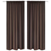 Tende Vidaxl con slot 135 x 245 cm marrone 2 pezzi