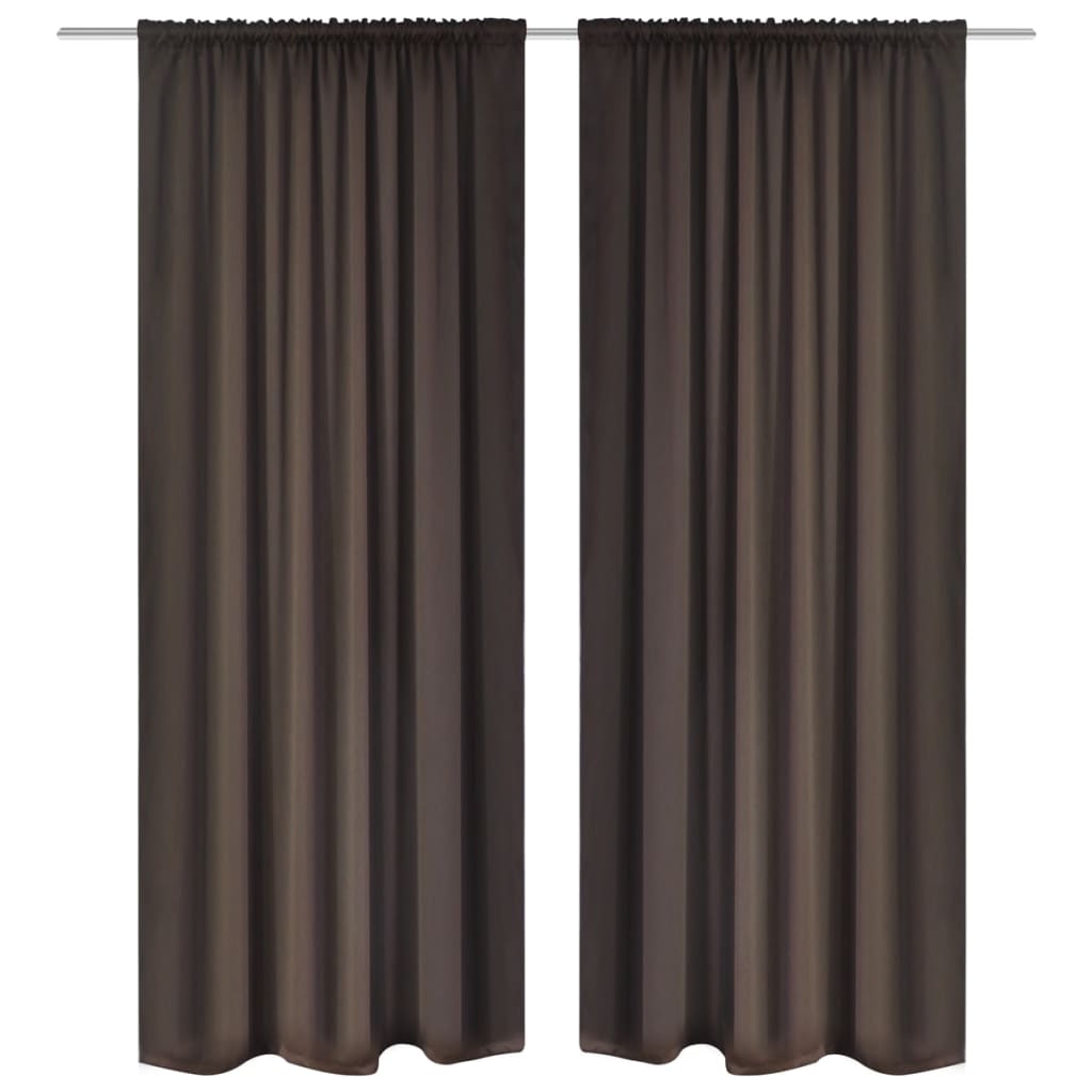 Tende Vidaxl con slot 135 x 245 cm marrone 2 pezzi