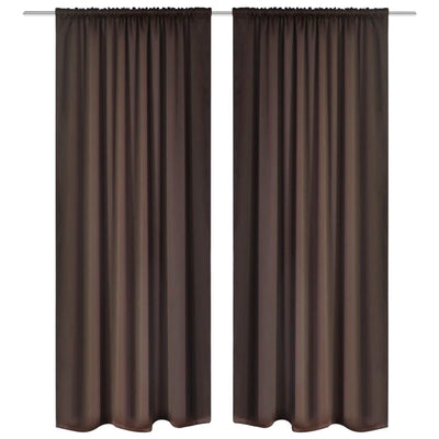 Tende Vidaxl con slot 135 x 245 cm marrone 2 pezzi