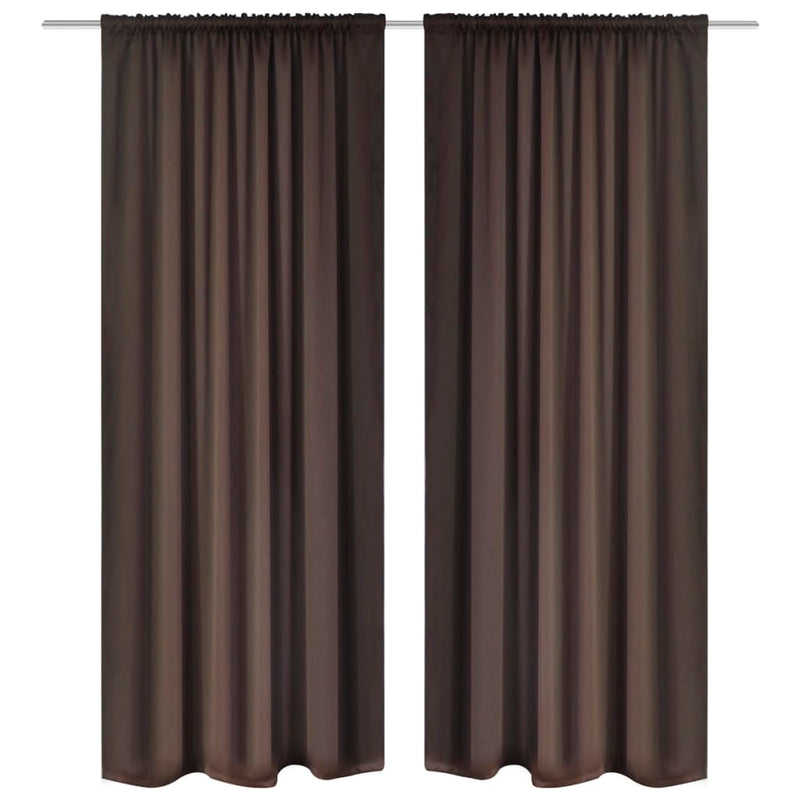 Tende Vidaxl con slot 135 x 245 cm marrone 2 pezzi