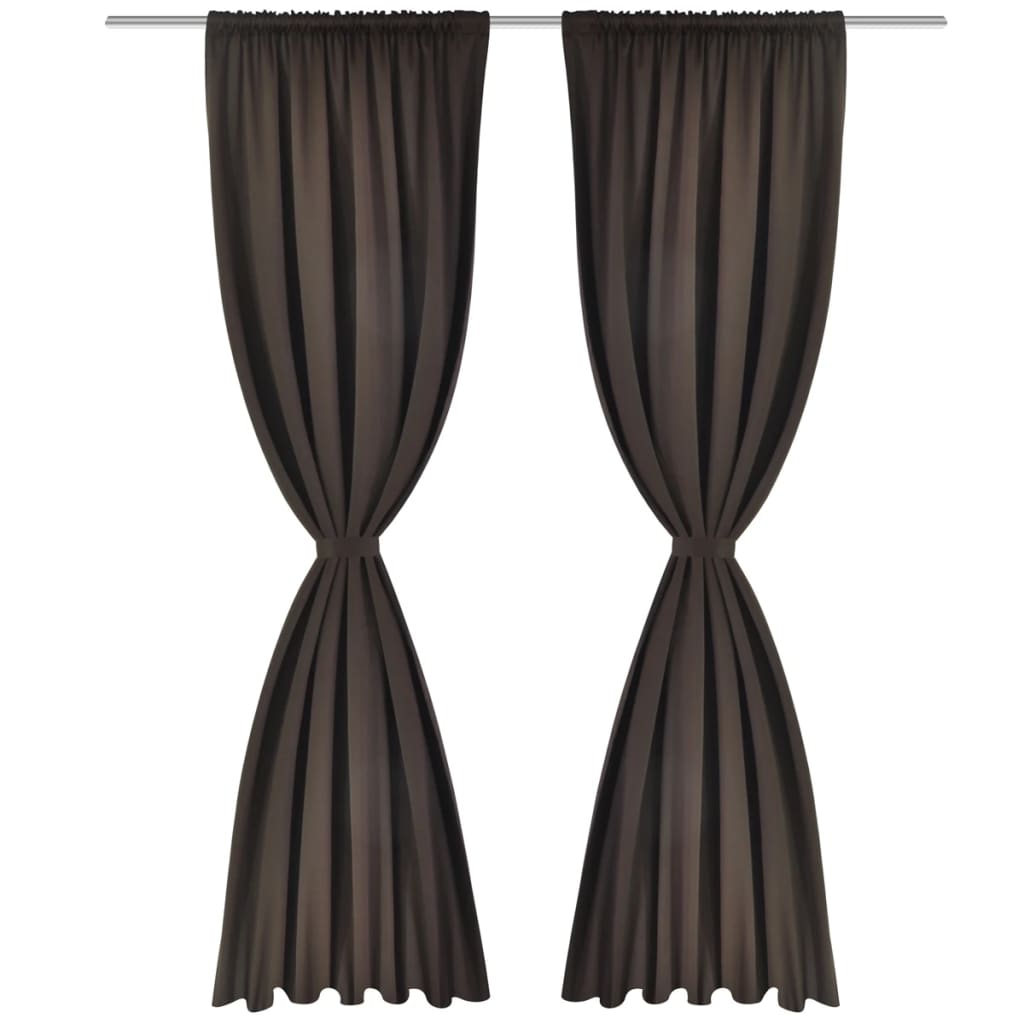 Tende Vidaxl con slot 135 x 245 cm marrone 2 pezzi