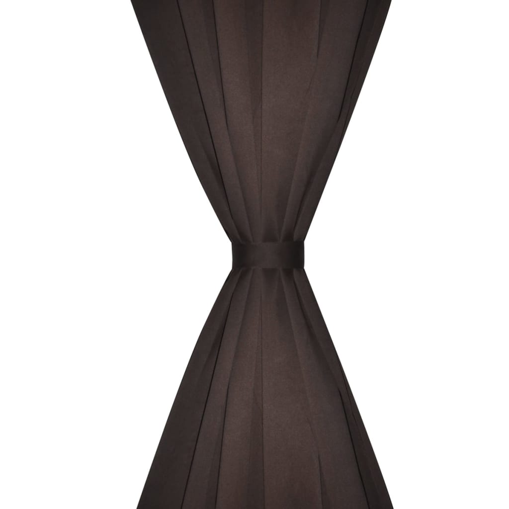 Tende Vidaxl con slot 135 x 245 cm marrone 2 pezzi
