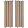 Cortinas Vidaxl con anillos de metal 135 x 245 cm 2 piezas (crema)