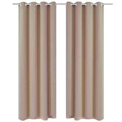 Vidaxl gordijnen met metalen ringen 135 x 245 cm 2 stuks (creme)