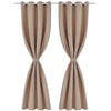 Cortinas Vidaxl con anillos de metal 135 x 245 cm 2 piezas (crema)