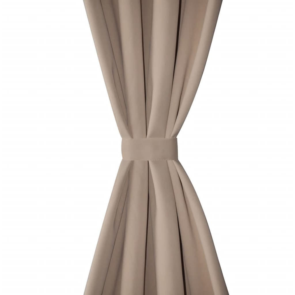 Cortinas Vidaxl con anillos de metal 135 x 245 cm 2 piezas (crema)