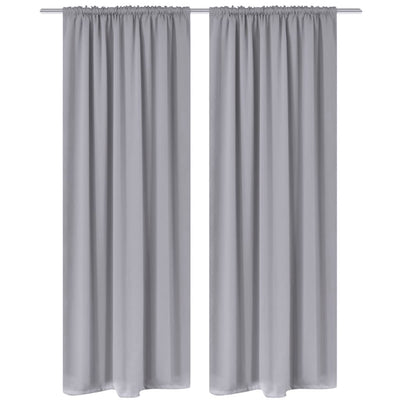 Cortinas de Vidaxl con ranuras de 135 x 245 cm Gray 2 STS