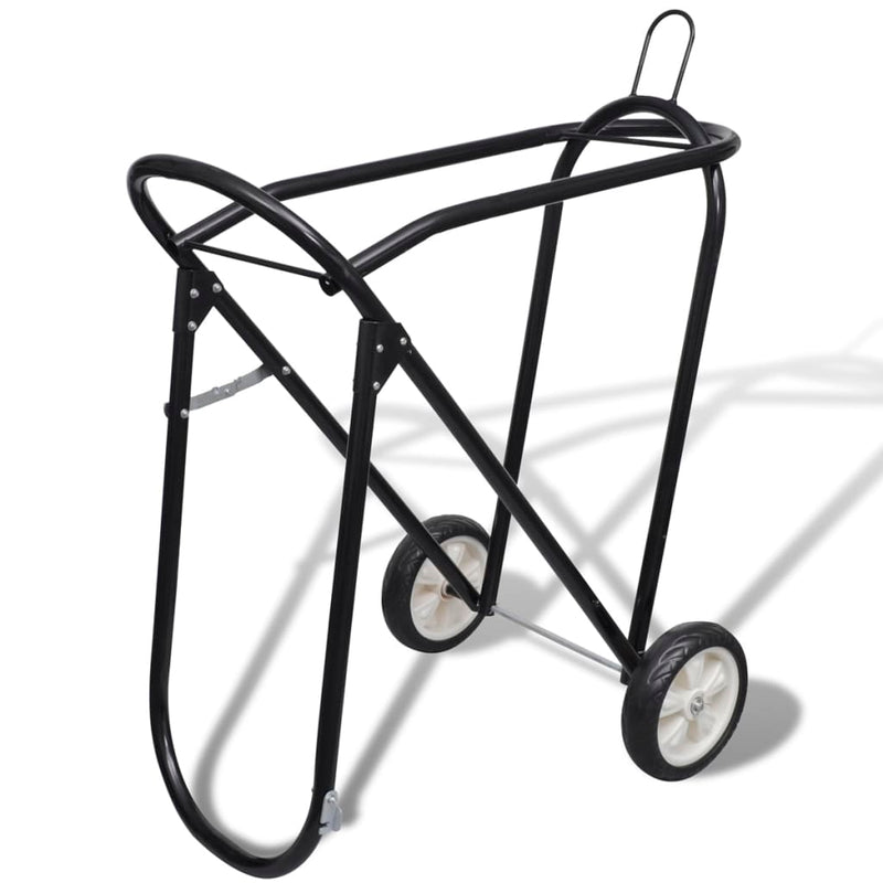 Vidaxl saster rack con ruote pieghevoli metallici