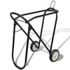 Estante de silla de montura Vidaxl con ruedas plegables de metal