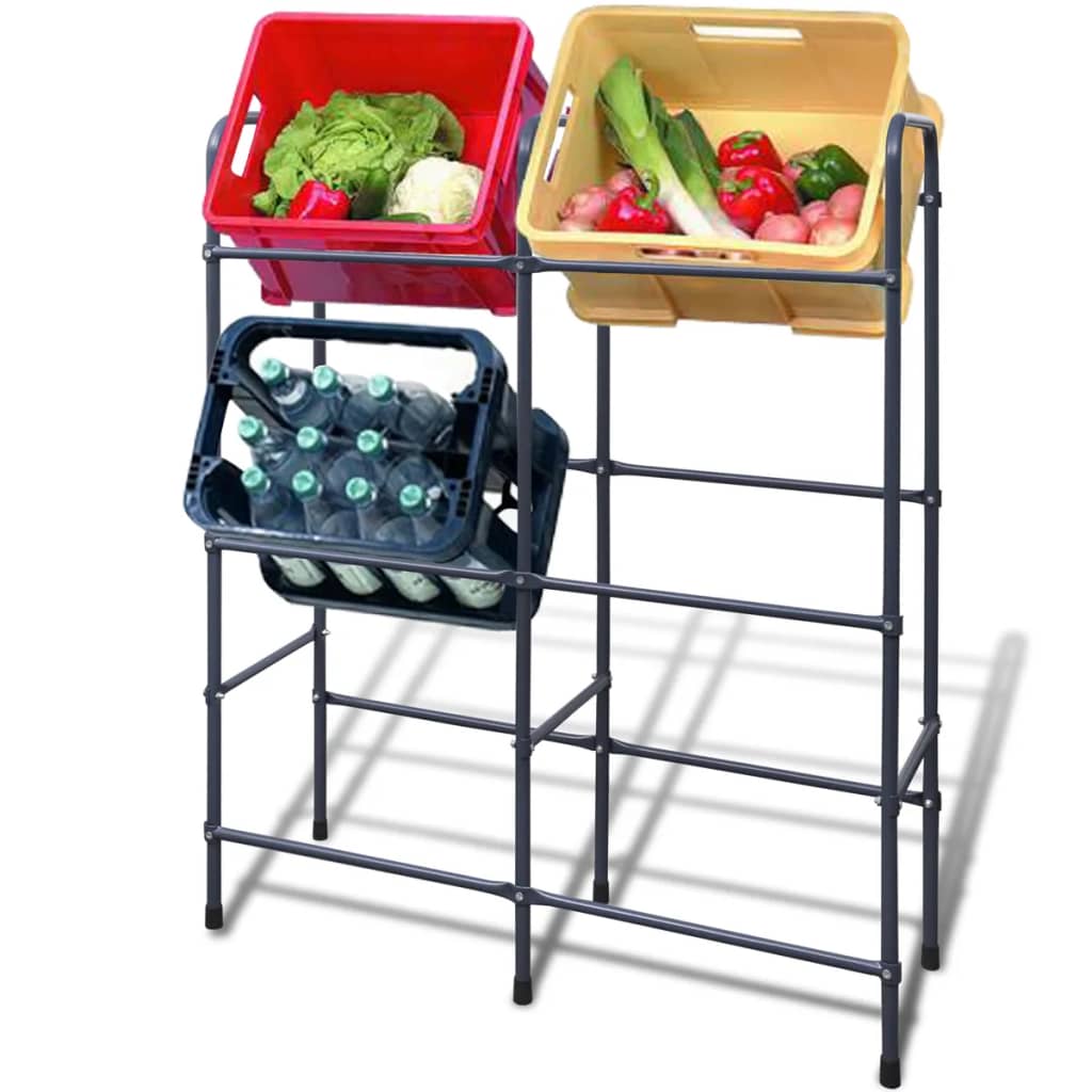Vidaxl Storage Rack para 6 cajas de acero