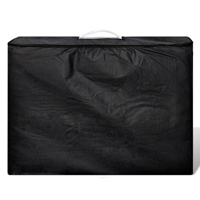 Vidaxl Massaje plegable Tabla 2 zonas con marco de madera (crema)