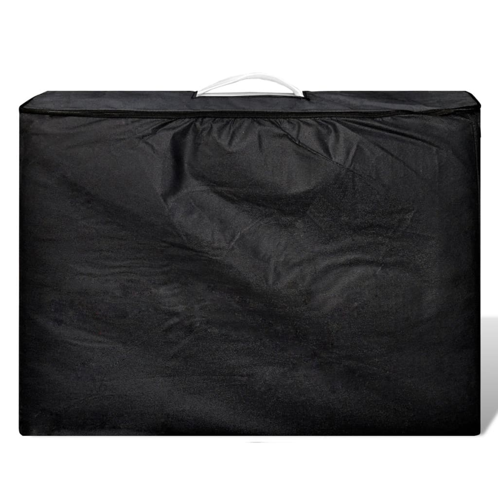 Vidaxl MASSAGE pieghevole Tabella 3 zone con telaio in legno (crema)