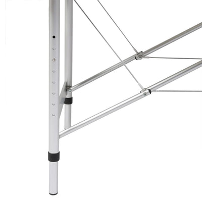 Vidaxl Massaje plegable Tabla 3 Zonas con marco de aluminio (crema)