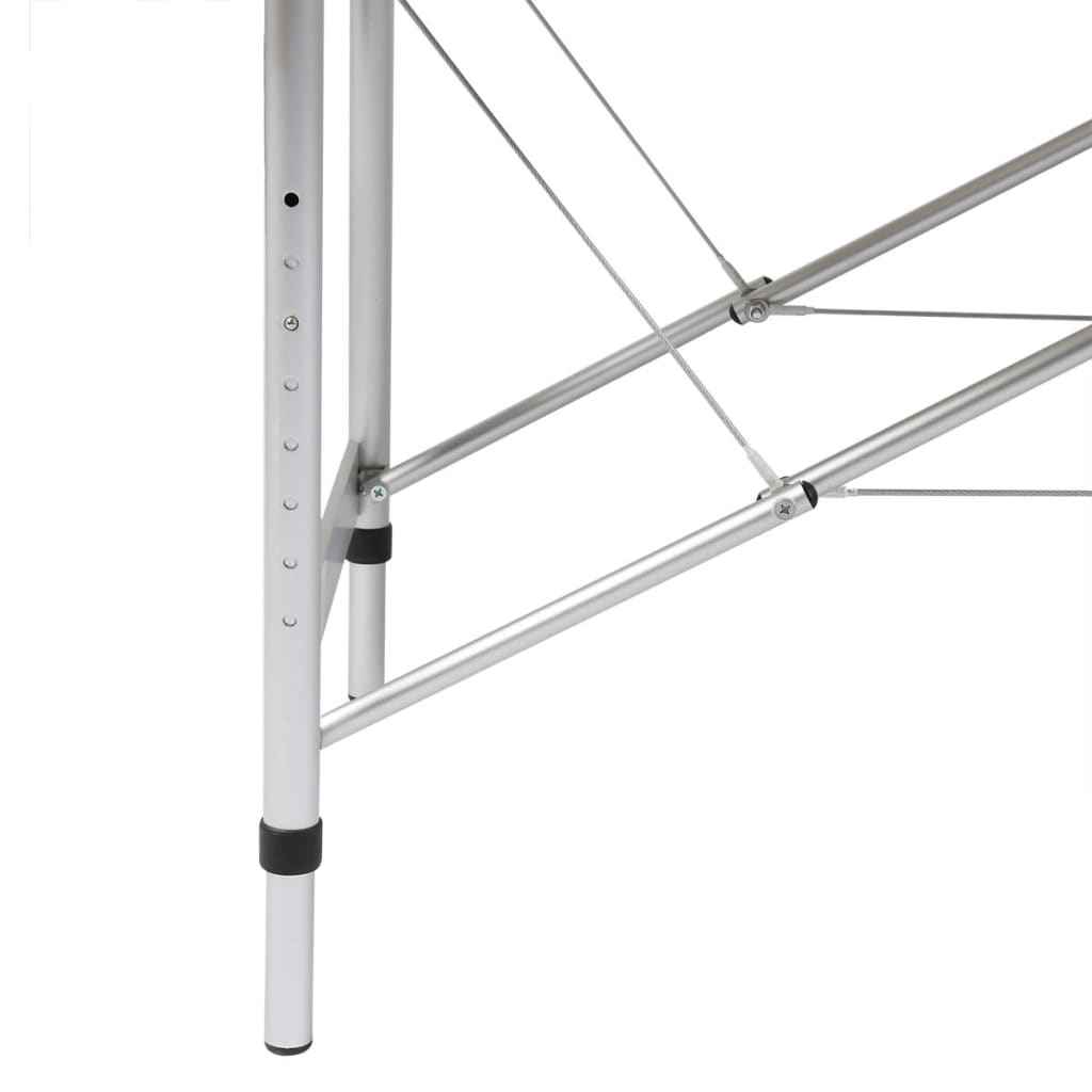 Vidaxl Massaje plegable Tabla 3 Zonas con marco de aluminio (crema)