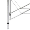 VIDAXL MASSAGGIO PILABILE Tabella 3 zone con telaio in alluminio (crema)