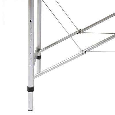 Vidaxl Massaje plegable Tabla 3 Zonas con marco de aluminio (negro)