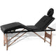 Tabella di massaggi pieghevoli Vidaxl 4 zone con cornice in legno (nero)