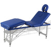 VidaXL Massagetafel inklapbaar met aluminium frame (vier delen blauw)