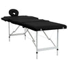 Vidaxl massagetafel met 4 zones inklapbaar aluminum frame zwart