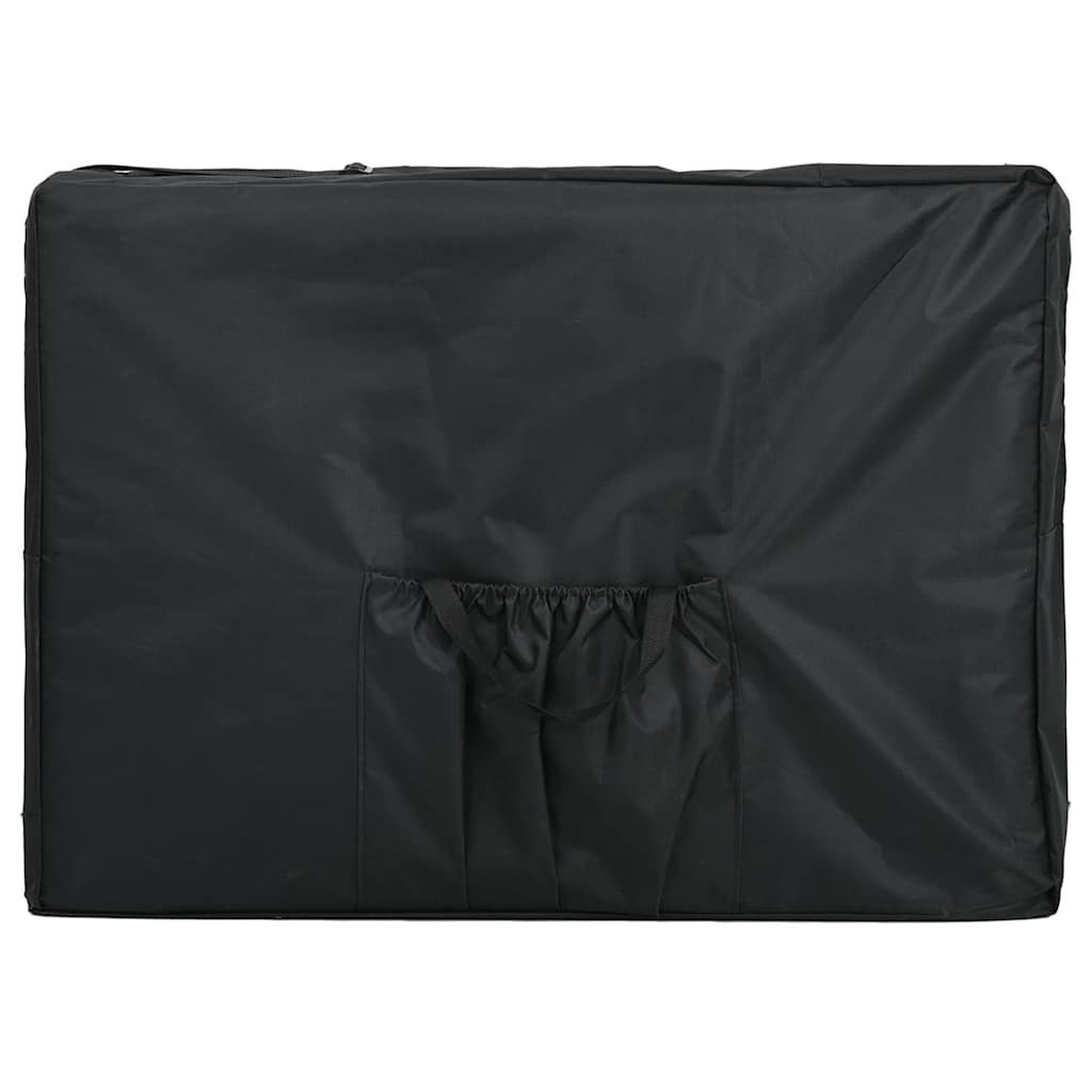 Vidaxl Massage Table con 4 zone pieghevole cornice in alluminio nero